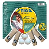 Classic 4-Player Table Tennis Racket Set