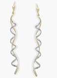 10 Karat Gold Two-Tone Swirl Earrings