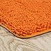 Bedford Home Windsor Home Orange 2 Piece Memory Foam Shag Bath Mat Set Moisture, Dries Quickly, Non Slip Bathroom Rug, Water Absorbent Carpet, Machine Washable, 32