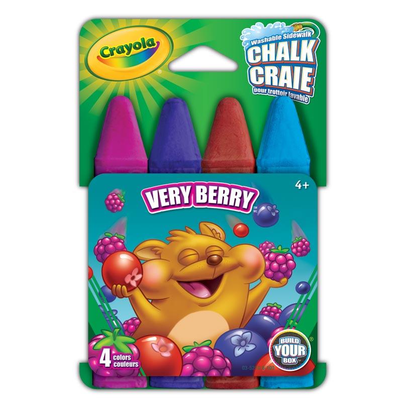 Amazon.com: Crayola Build Your Box Very Berry Chalk (4 Count ...