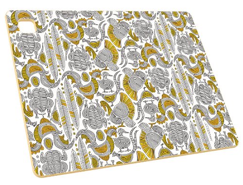 Epicurean Designer Series Poultry Illustration 14 by 11-Inch Cutting Board, Natural