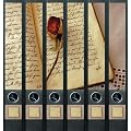 File Art - Design Etiketten - Motiv Book Rose - schmal