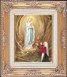Our Lady of Lourdes by Simeone Framed Art, 13.5" x 15.5" - MADE IN ITALY