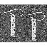 LogoArt Duke Blue Devils Sterling Silver Team Font Dangle Earrings