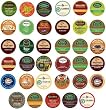 Green Mountain, Gloria Jean's, Timothy's, Coffee People, Donut House, Celestial Seasonings, Emeril's Unique Sampler K-Cup Portion Pack for Keurig Brewers, 35 Different