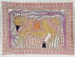 Indian Folk Paintings Madhubani Art Organic Color Paper 23 x 31.5 inches (harimadh0002)