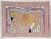 Indian Folk Paintings Madhubani Art Organic Color Paper 23 x 31.5 inches (harimadh0002)