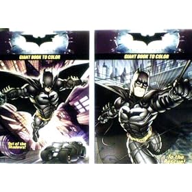 Batman The Dark Knight Giant Coloring Book Set: 'Out of the Shadows!' and 'To the Rescue!' by Get TWO New Title Coloring Books, Pay Shipping Once!