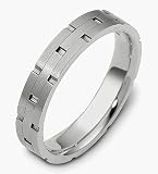 4mm Platinum Custom Comfort Fit Wedding Band Ring