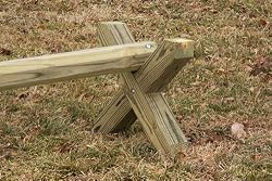 Wood Cavaletti Cut X Only Horse Jumps