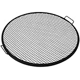Sunnydaze X-Marks Fire Pit Cooking Grill, 36 Inch Diameter