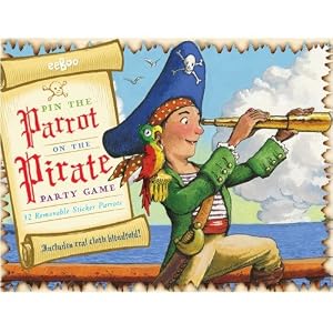 eeBoo Pin The Parrot On The Pirate Party Game