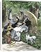 Canvas Prints of Governesses with children in a park, 1800s from North Wind