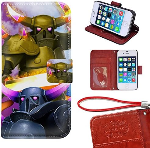 Smartphone Card slots Phone case Clash of Clans Premium PU Leather Wallet For iPod touch 4 Smartphone Card slots case