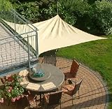 Sonnensegel 5x5 m Quadrat Sonnenschutz sand beige ( LP Nr. 3-12-4 )