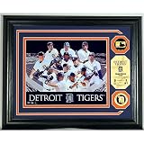 Highland Mint Detroit Tigers Team Force Photo Mint w/ 2 24KTGold coins