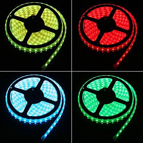Hintel 16.4ft 5m RGB 5050 300LED SMD Flexible LED Strip Light Silicone Tube Waterproof IP68 DC 12V