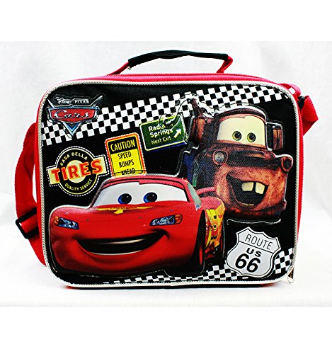 Lunch Bag - Disney - Cars Tires Black Boys School Case New a05360