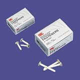 Officemate Roundhead Fastener, 1 Shank, 3/8 Head, Brass Plated
