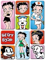 Betty Boop 9 Piece Refrigerator Magnet Set