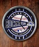 Colorado Rockies Chrome Clock