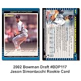 2002 Bowman Draft Jason Simontacchi Rookie Card