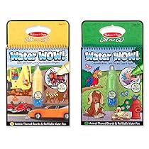 Melissa & Doug On the Go Water Wow! Water Reveal Pads Set of 2: Vehicles and Animals
