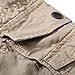 OCHENTA Men's Cotton Casual Multi Pockets Cargo Shorts #3231 khaki 33