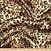 Ben Textiles Charmeuse Satin Big Cheetah Tan/Brown/Black Fabric The Yard