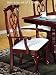 Kitchen & Housewares : Set of 2 Queen Anne Style Cherry Finish Wood Dining Arm Chairs