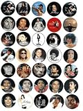 Set of 35 Michael Jackson 2.25" Buttons/pins/pinback Collection - King of Pop Tribute