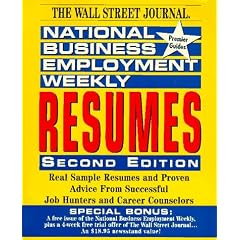 National Business Employment Weekly Resumes (The national business employment weekly premier guides series)