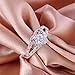 Simulated Crystal Diamond Women Wedding Party Rings Silver Plated