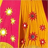 ShalinCraft Lampshades Multicolored Applique Embroidered Fabric Indian-Style