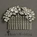 Bridal Wedding Side Comb Leaf and Flower Rhinestone Crystal Bridal Hair Accessory - Ideal for Brides and Bridesmaids
