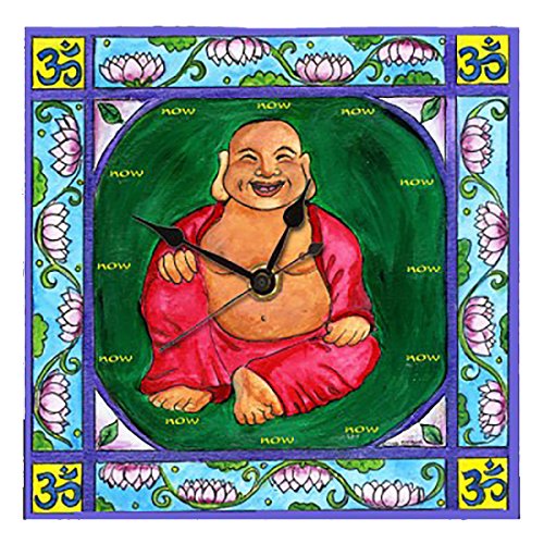 Colorful, Whimsical Wall Clocks - Made in the USA (Laughing Buddha)