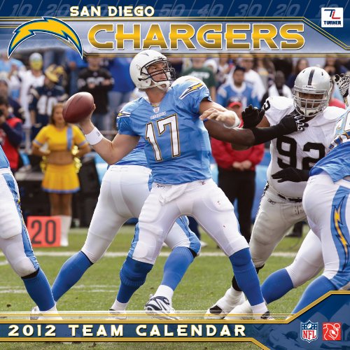 2012 SAN DIEGO CHARGERS 12X12 WALL CALENDAR