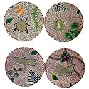 4 x Glow In The Dark Garden Stepping Stones with Light Up Creatures