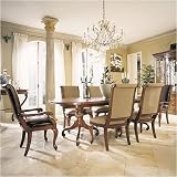 American Drew 582-624/625/744R Bob Mackie Double Pedestal Table Dining Set