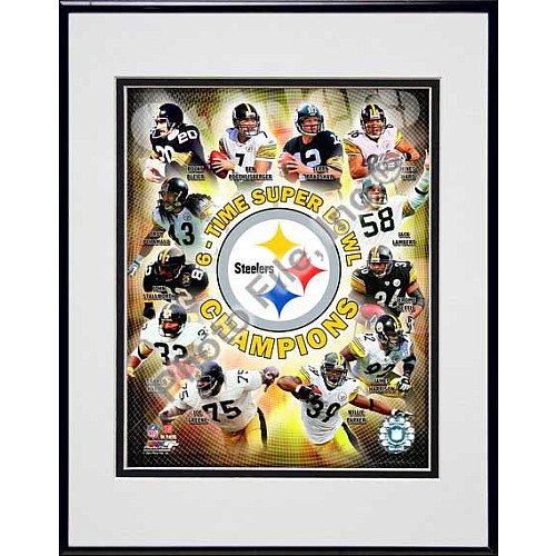 Photo File Pittsburgh Steelers 6x Super Bowl Champions Framed Photo