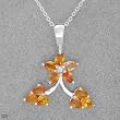 Necklace With 2.28ctw Precious Stones - Genuine Sapphires and Topaz Made in 925 Sterling silver Length 18in