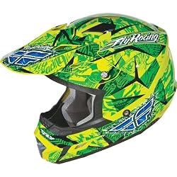Fly Racing Trophy II Youth MotoX Motorcycle Helmet - Green/Black