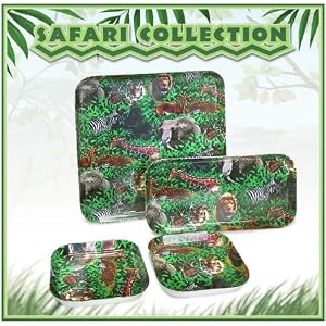 ENDANGERED ANIMALS 4 Pc Serving Tray Set -Serveware Serving Sets Melamine Tableware