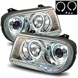 05-10 Chrysler 300C Chrome LED Halo Projector Headlights by Luminx Lighting