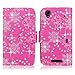 Cellularvilla Wallet Case for ZTE Boost MAX N9520 Shiny Sparking Pu Leather Wallet Card Flip Open Pocket Case Cover Pouch (Pink Glitter)