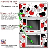 Nintendo DS Lite Lots Of Dots Red on White WraptorSkinz TM Skin Kit by TuneTattooz TM