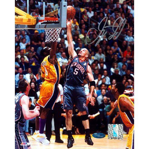 Steiner Sports NBA Jason Kidd Nets Grey Jersey Lay Up Vs Kobe Autographed 8-by-10-Inch Photograph