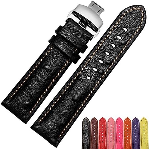 Zhuolei Genuine Leather Ostrich Leather Grain Strap Of OMG/CITIZEN Replacement 18/20/22mm 8 Colors