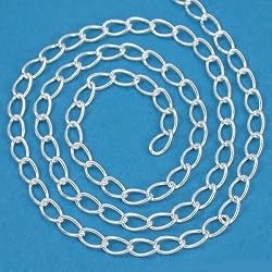 St. Silver Curb Chain By The Foot Med Bulk Extenders