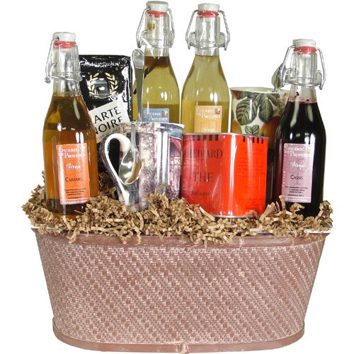 Coffee, Tea and Syrups Luxury Beverage Gift Basket